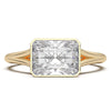 Sophisticated 1.90 Carat Radiant Cut Lab-Grown Diamond Bezel Engagement Ring with Elegant Split Shank Design