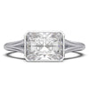 Sophisticated 1.90 Carat Radiant Cut Lab-Grown Diamond Bezel Engagement Ring with Elegant Split Shank Design