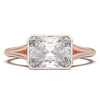 Sophisticated 1.90 Carat Radiant Cut Lab-Grown Diamond Bezel Engagement Ring with Elegant Split Shank Design
