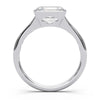 Sophisticated 1.90 Carat Radiant Cut Lab-Grown Diamond Bezel Engagement Ring with Elegant Split Shank Design