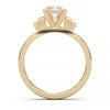Exquisite 2.2ct Emerald-Cut Lab-Grown Yellow Diamond Engagement Ring with Flanking Baguettes Set in Lustrous Yellow Gold