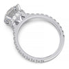 1.9 Carat Round Lab Grown Diamond Ring with Hidden Halo, Cathedral Setting, and Pave Band