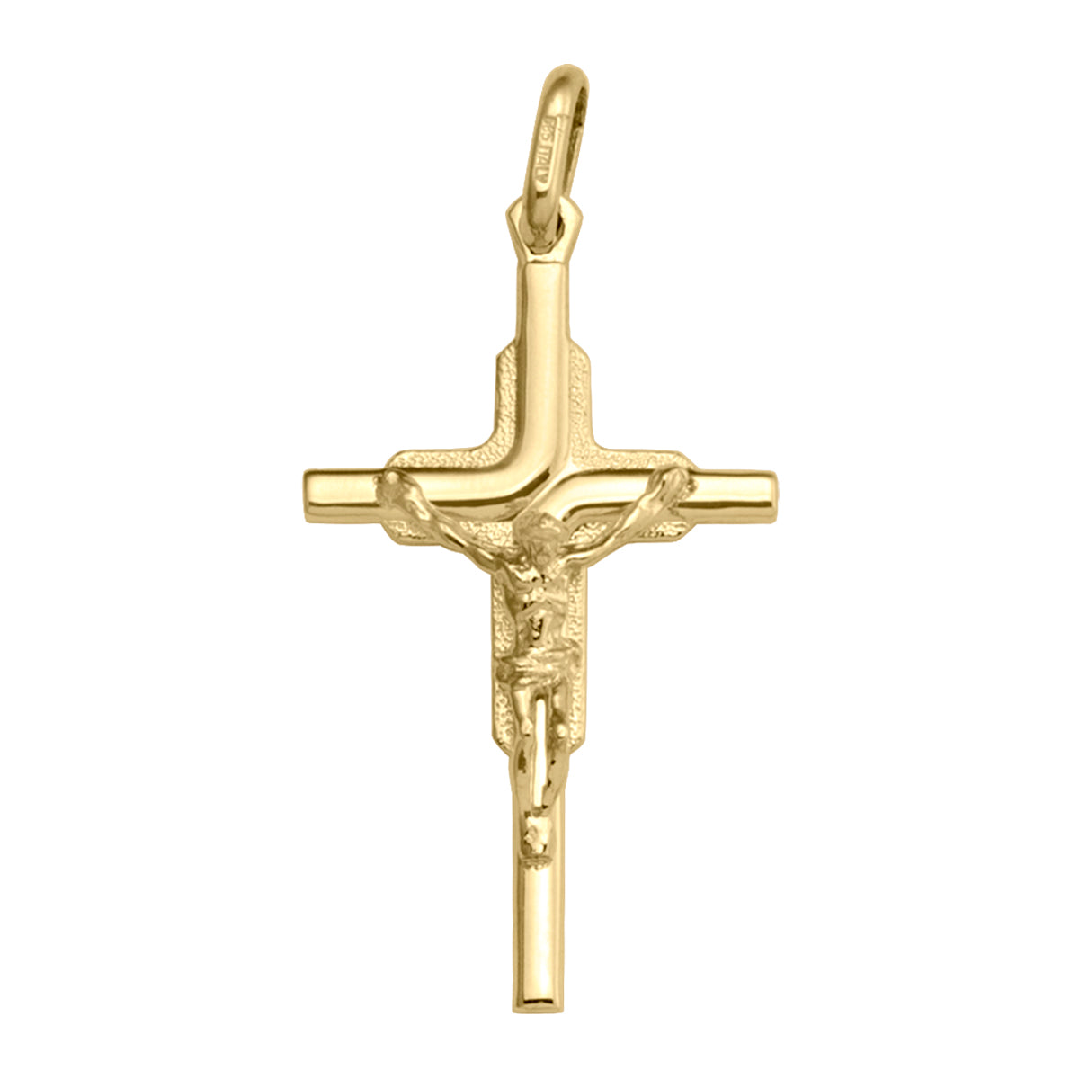 14k YELLOW GOLD CRUCIFIX