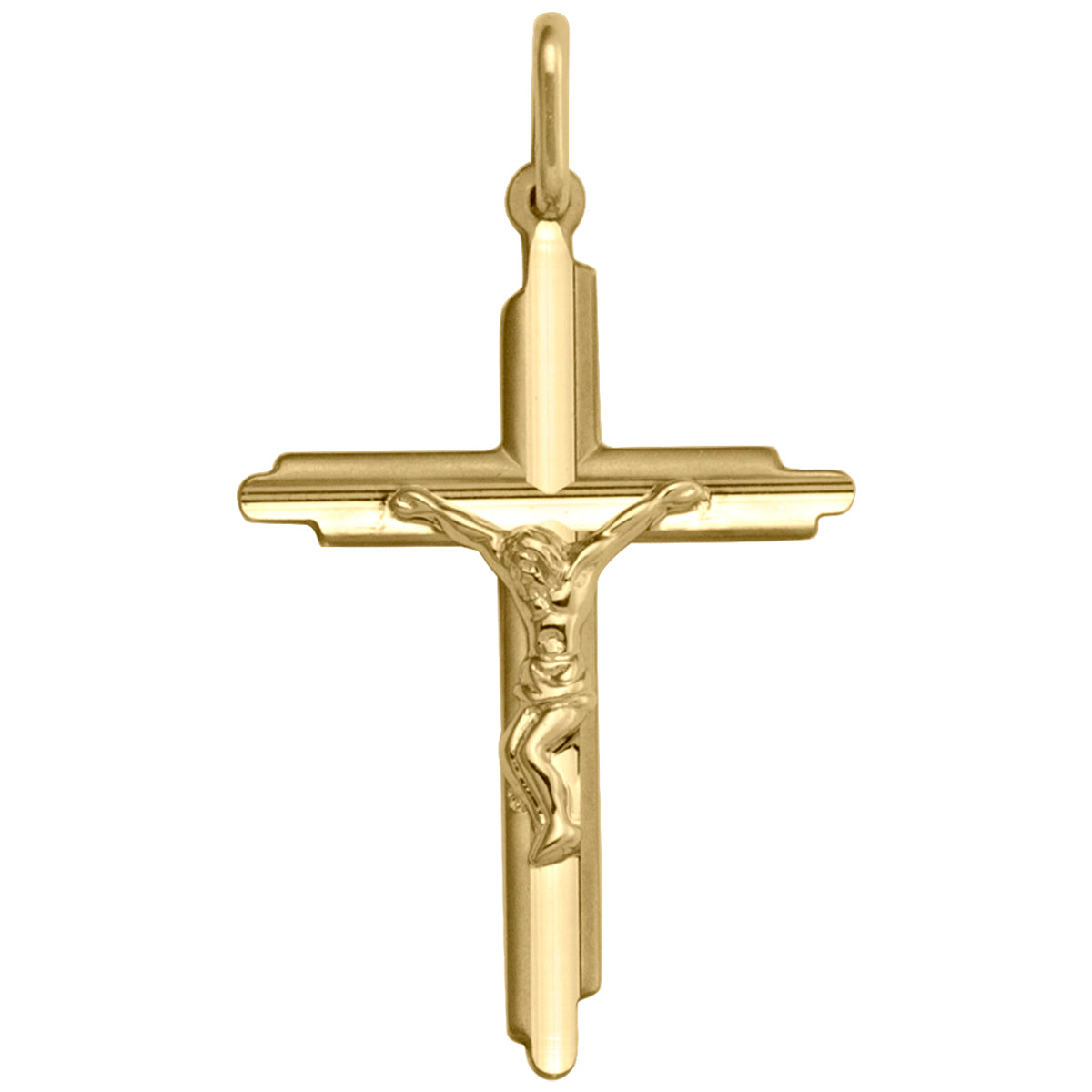 14k YELLOW GOLD CRUCIFIX