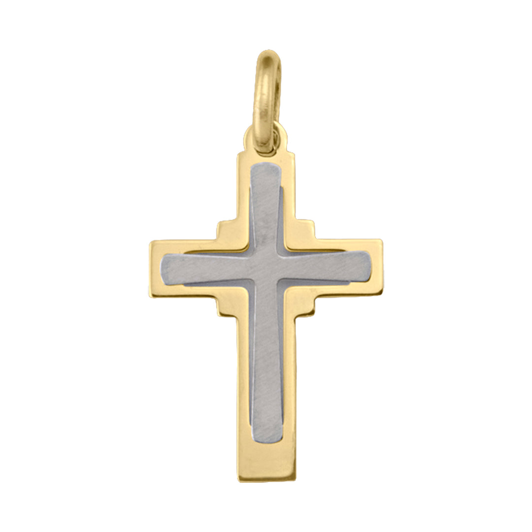 Two tone Gold Cross