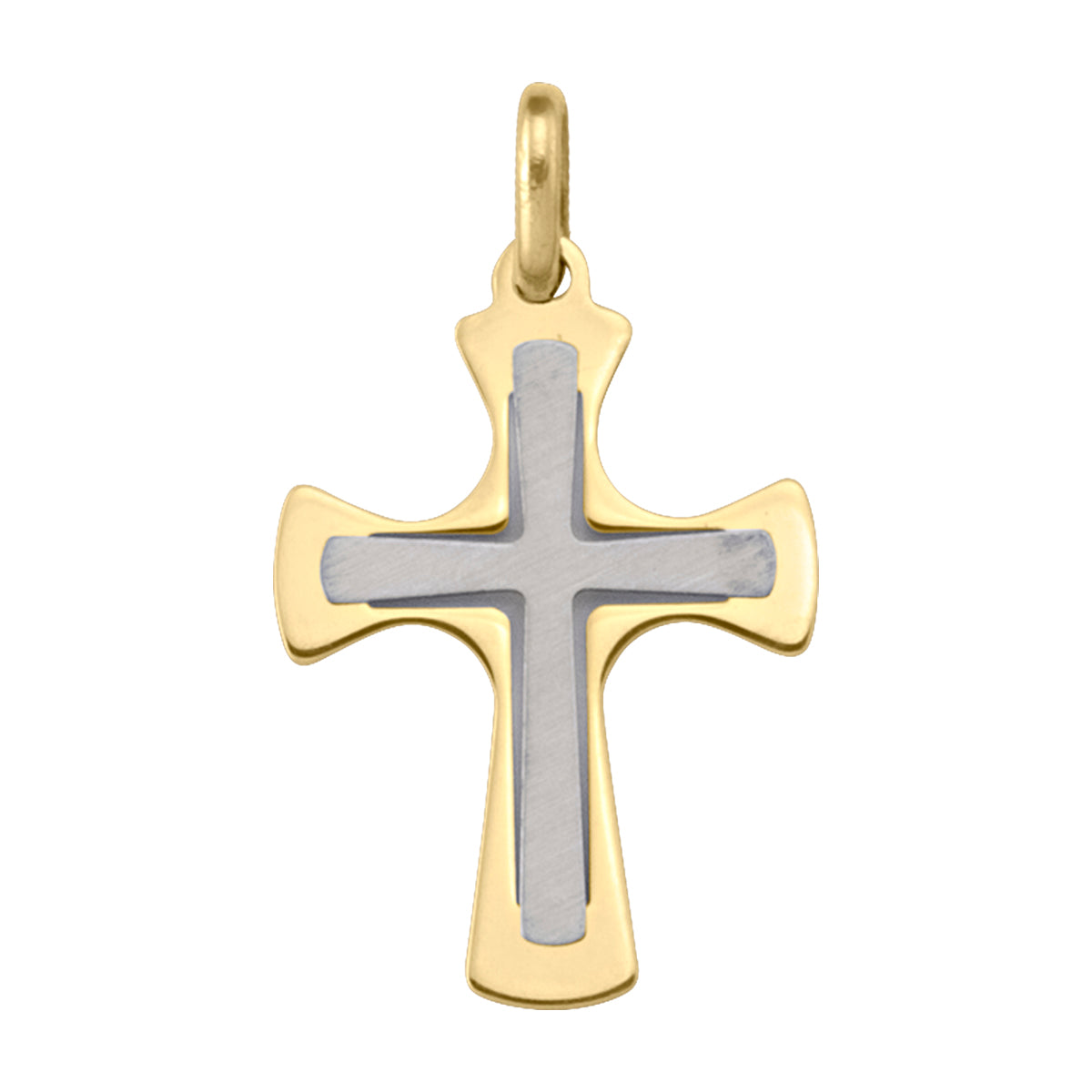 Two tone Gold Cross