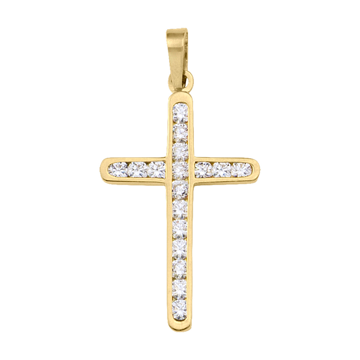 18 k Gold Cross with Stones