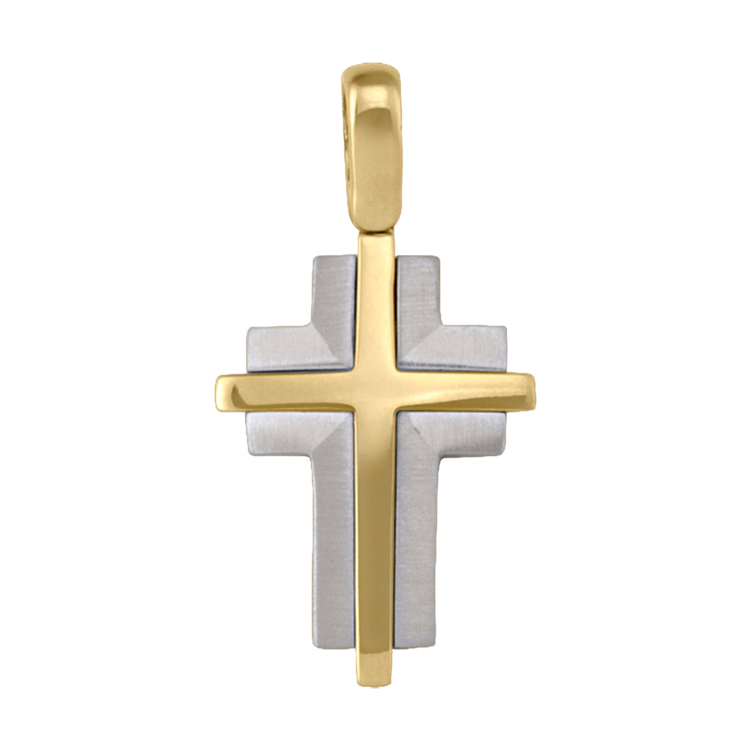 Two-Tone Cross Pendant
