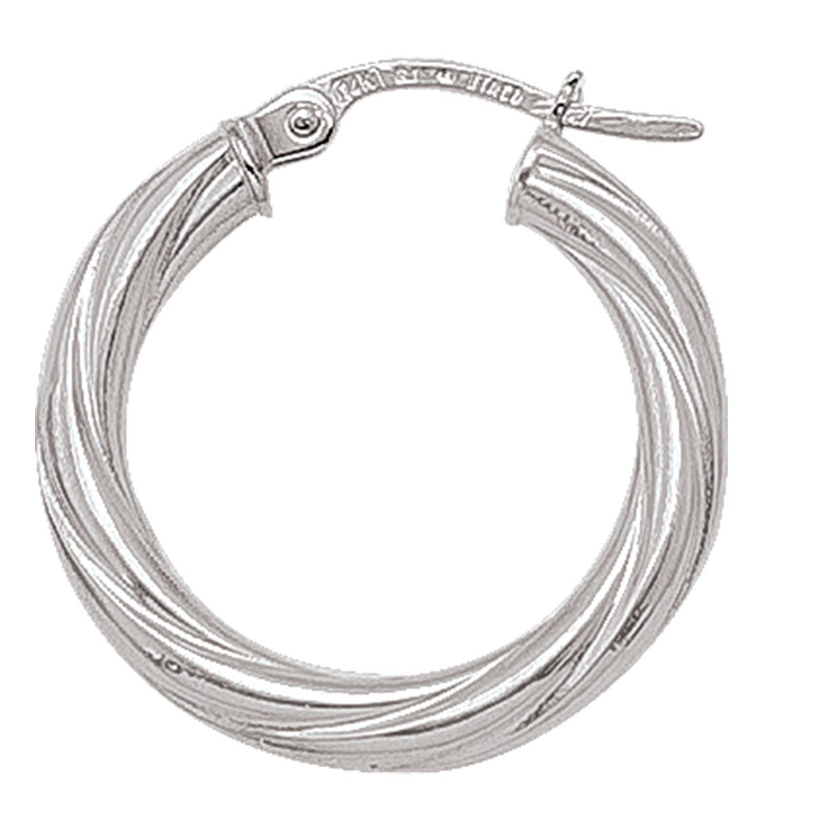WHITE GOLD HOOP EARRING