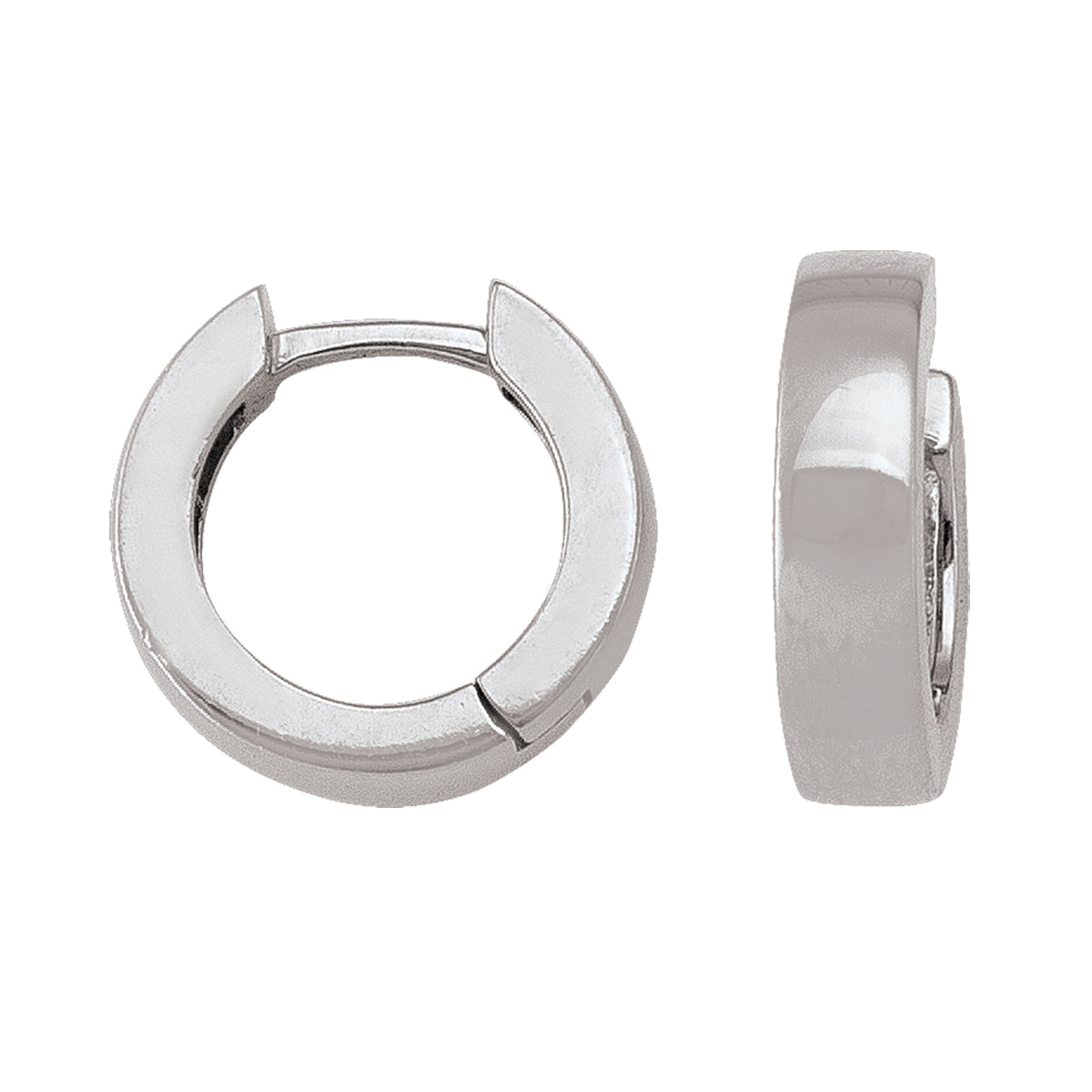 Sleek 14K/18K White Gold Huggie Earrings