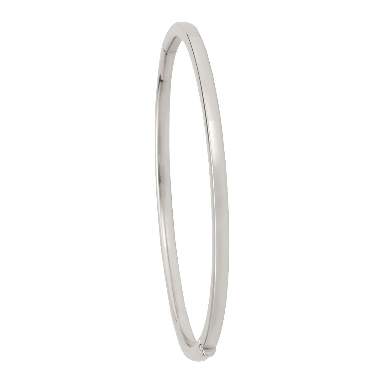 White Gold Square tube Bangle