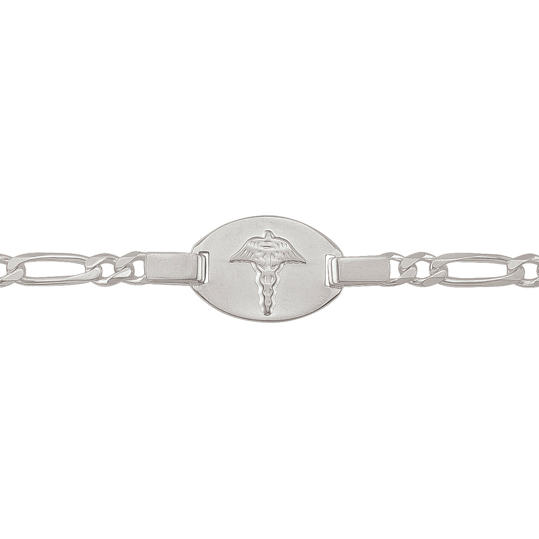 Sterling Silver Medical Alert Bracelet - Custom Engravable - XN7217