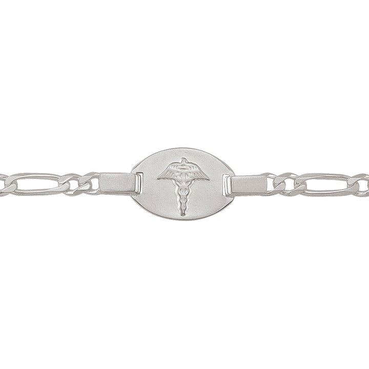 Sterling Silver Medical Alert Bracelet - Custom Engravable - XN7217