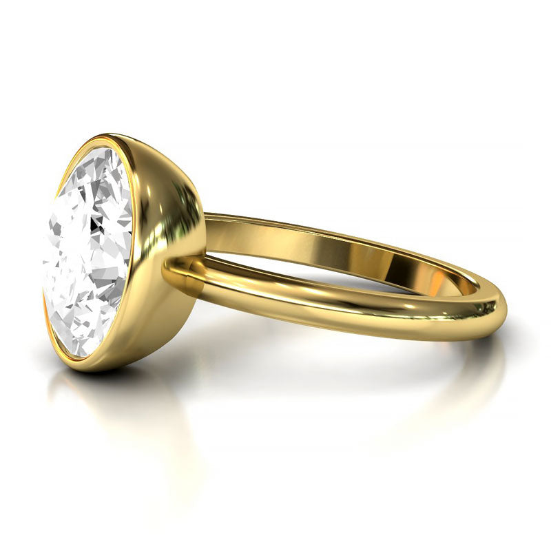 Oval Bezel Engagement ring