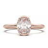 Half bezel oval diamond ring