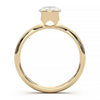Exquisite Modern Elegance 1.25 CT Oval Lab-Grown Diamond Half Bezel Engagement Ring in Lustrous Gold