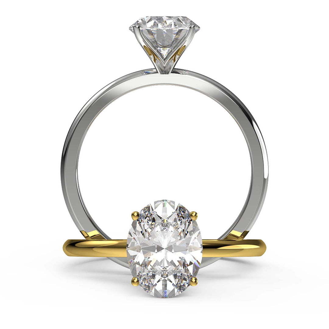 Oval Solitaire Engagtement Ring