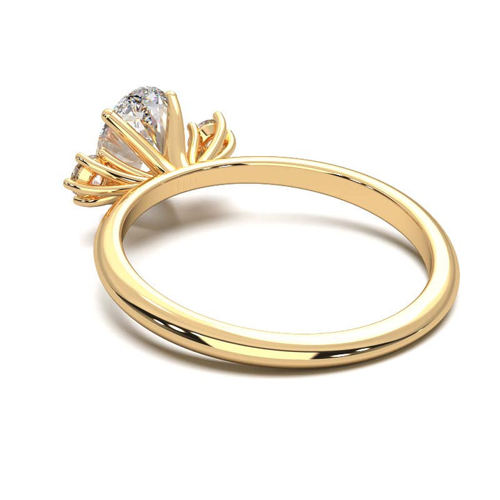 1 Carat Oval Lab-Grown Diamond Three-Stone Ring