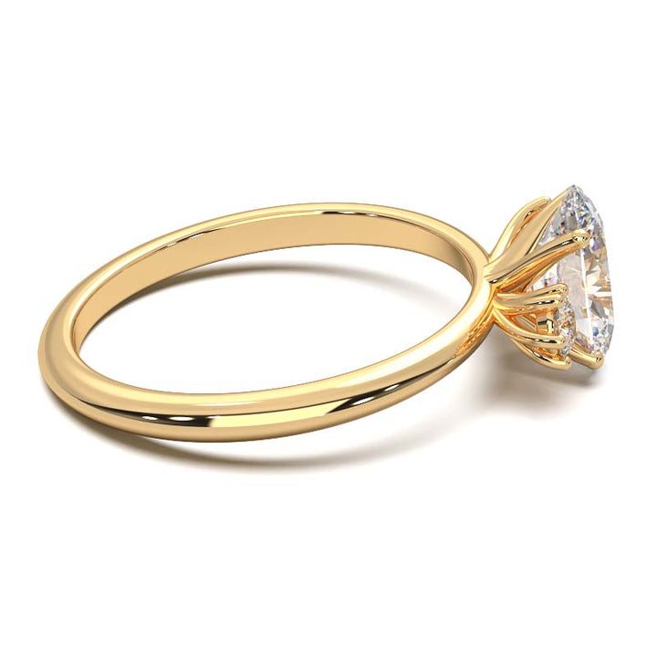 1 Carat Oval Lab-Grown Diamond Three-Stone Ring