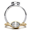 Oval bezel engagement ring
