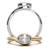 Exquisite Oval-Cut Lab-Grown Diamond Bezel Engagement Ring