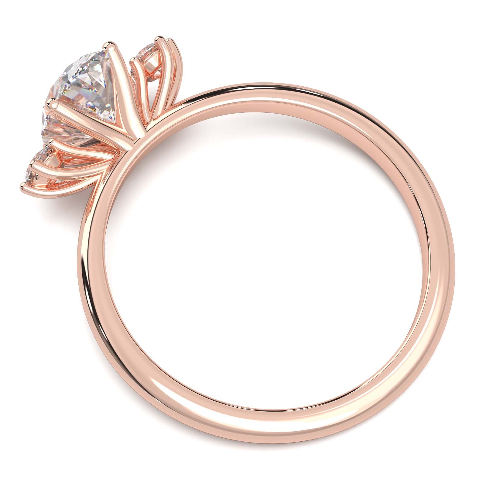 1 Carat Oval Lab-Grown Diamond Three-Stone Ring
