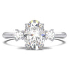 1 Carat Oval Lab-Grown Diamond Three-Stone Ring