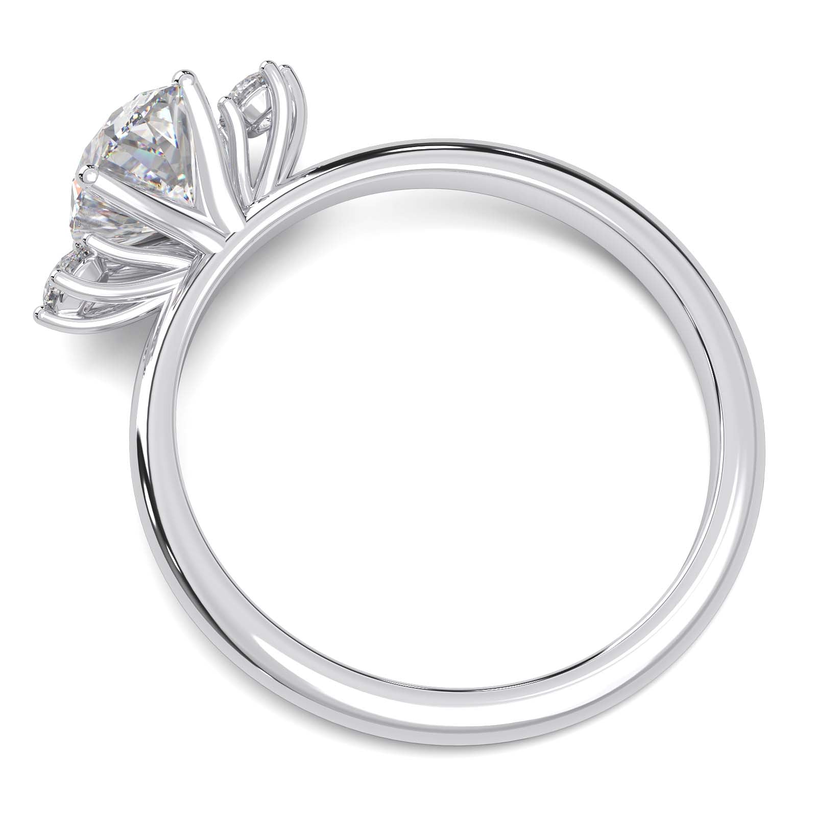 1 Carat Oval Lab-Grown Diamond Three-Stone Ring