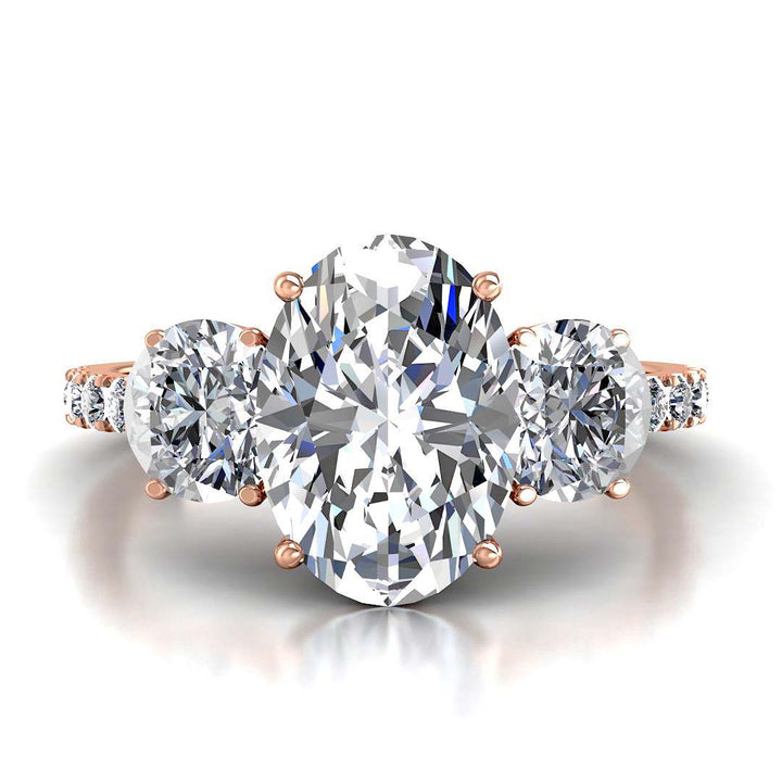 3 stone oval engagement ring