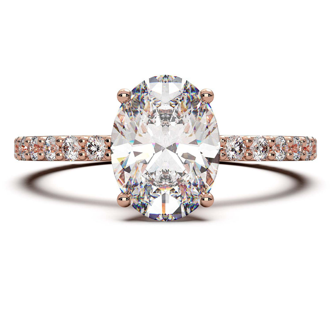 Elegant 1.2 Carat Oval Lab-Grown Diamond Engagement Ring, VVS1 Clarity, D Color, in 14K/18K Gold or Platinum