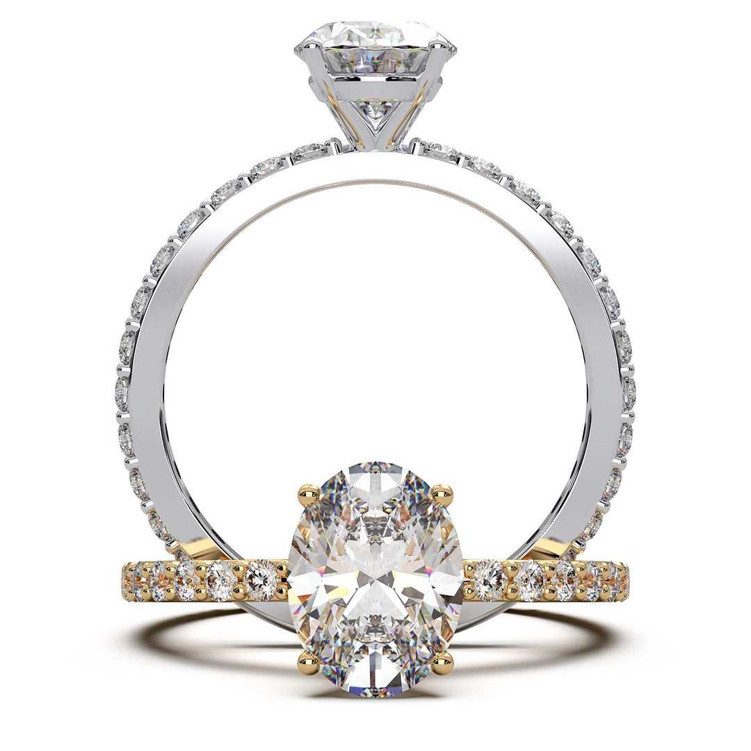 Elegant 1.2 Carat Oval Lab-Grown Diamond Engagement Ring, VVS1 Clarity, D Color, in 14K/18K Gold or Platinum