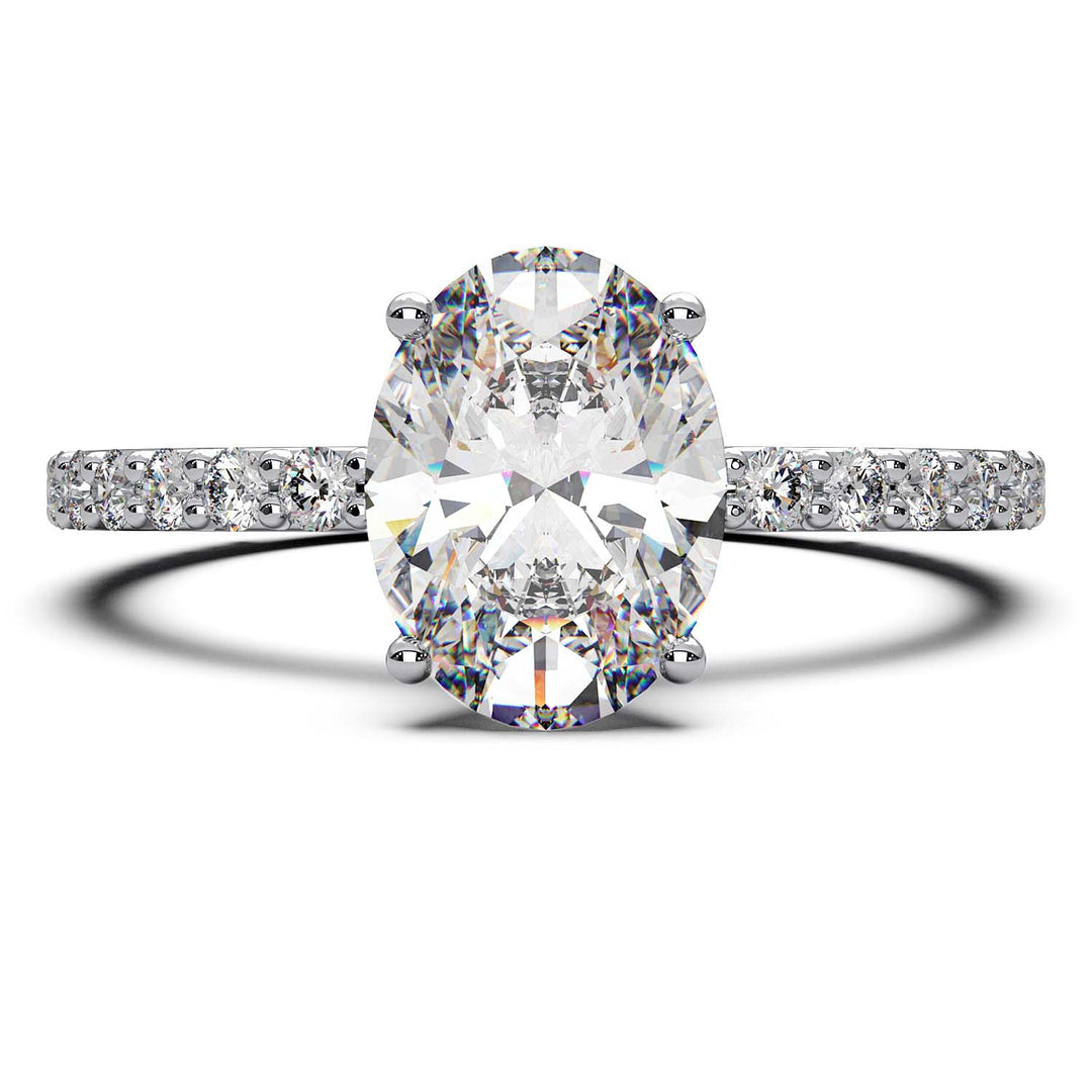 Elegant 1.2 Carat Oval Lab-Grown Diamond Engagement Ring, VVS1 Clarity, D Color, in 14K/18K Gold or Platinum