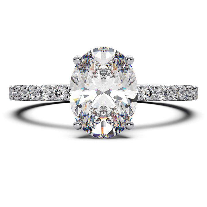 Elegant 1.2 Carat Oval Lab-Grown Diamond Engagement Ring, VVS1 Clarity, D Color, in 14K/18K Gold or Platinum