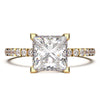 1.25 Carat Princess Cut Lab-Grown Diamond Pave Engagement Ring