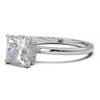 Princess Cut Lab-Grown Diamond Ring with Hidden Halo