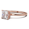 Princess Cut Lab-Grown Diamond Ring with Hidden Halo