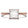Princess Cut Lab-Grown Diamond Ring with Hidden Halo