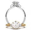 Elegant 1.3 Carat Round Lab Grown Diamond Three Stone Engagement Ring