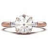 Elegant 1.3 Carat Round Lab Grown Diamond Three Stone Engagement Ring