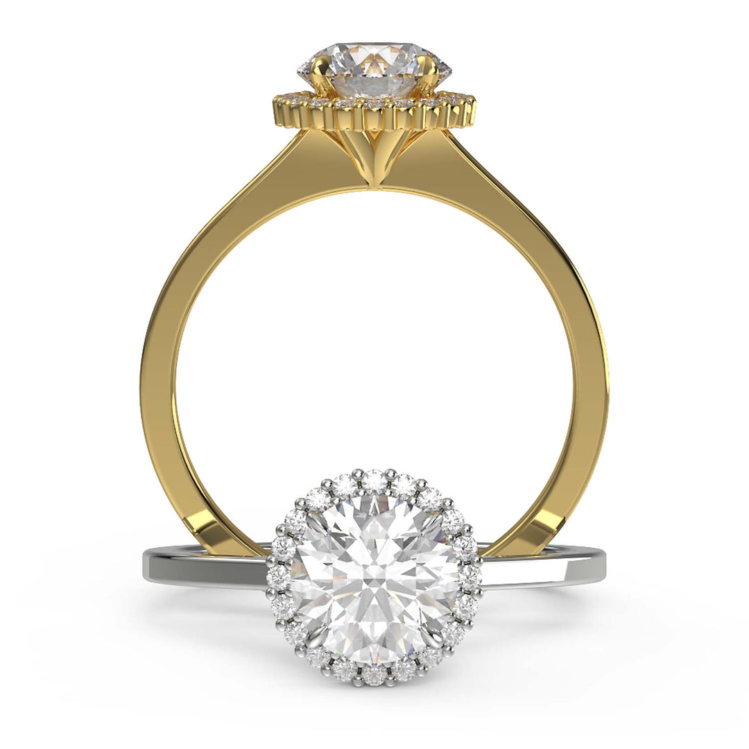 Round Halo Engagement Ring