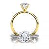 Elegant 1.3ct Lab Diamond Solitaire Engagement Ring with Tapered Band