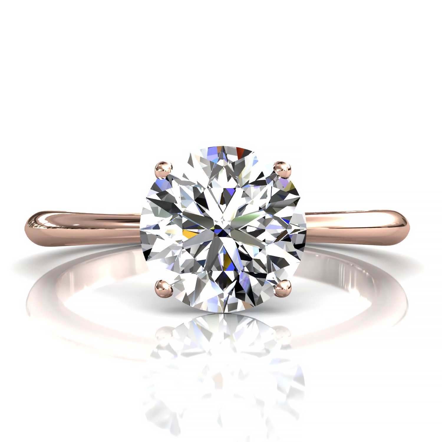 Elegant 1.3ct Lab Diamond Solitaire Engagement Ring with Tapered Band