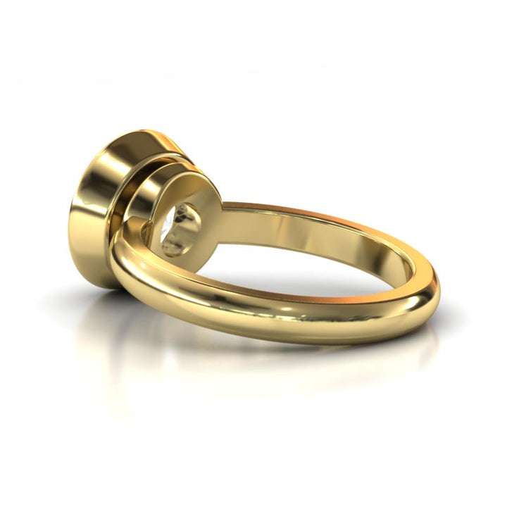 Timeless Elegance: Bezel Set Round Lab-Grown Diamond Engagement Ring (3-3.09)CT