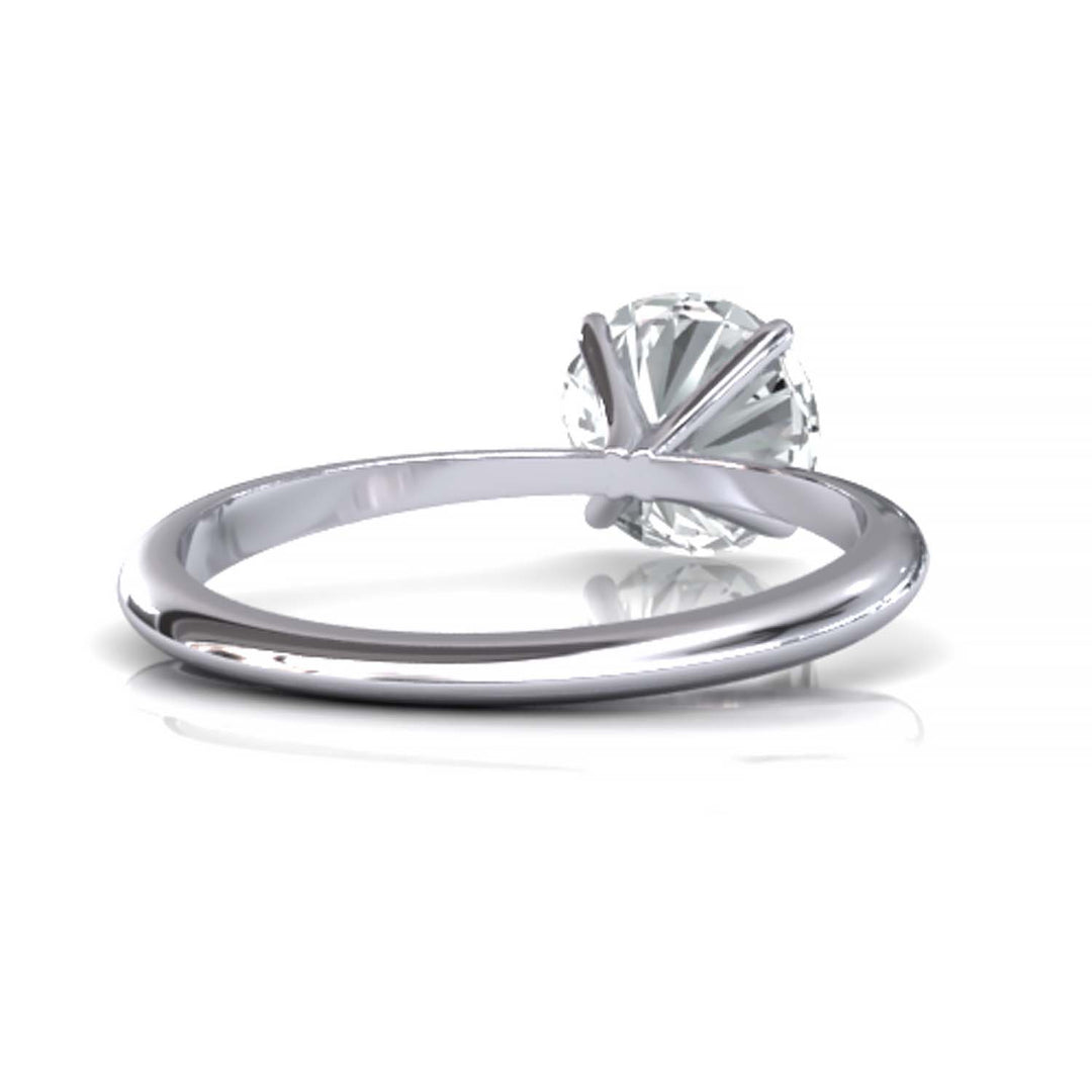 Elegant 1.3ct Lab Diamond Solitaire Engagement Ring with Tapered Band