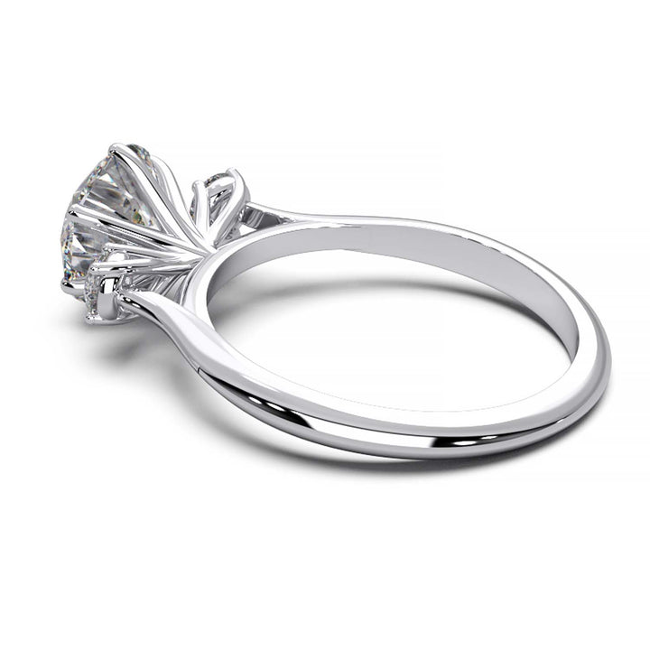 Elegant Three-Stone Engagement Ring with 1.5 Carat Center Stone