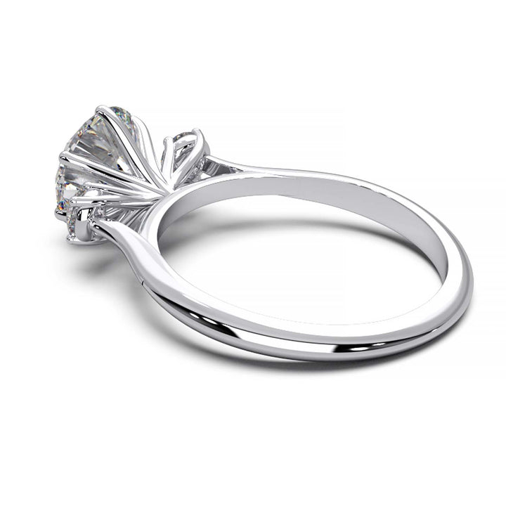 Elegant Three-Stone Engagement Ring with 1.5 Carat Center Stone