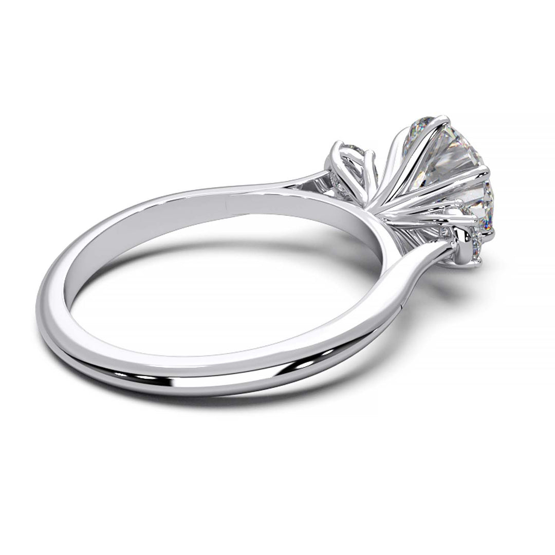 Elegant Three-Stone Engagement Ring with 1.5 Carat Center Stone