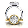 Timeless Elegance: Bezel Set Round Lab-Grown Diamond Engagement Ring (3-3.09)CT