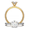 0.8 Carat Round Lab Grown Diamond Pave Engagement Ring