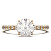 0.8 Carat Round Lab Grown Diamond Pave Engagement Ring